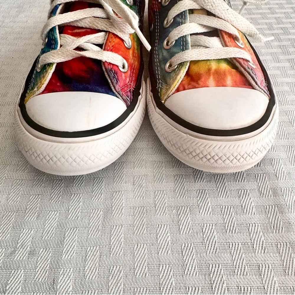 Converse All Star‎ Youth 12 Rainbow Tie-Dye Low Top Sneakers Colorful Casual